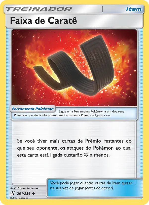 Carta Faixa de Caratê, número 201/236 da coleção Sintonia Mental