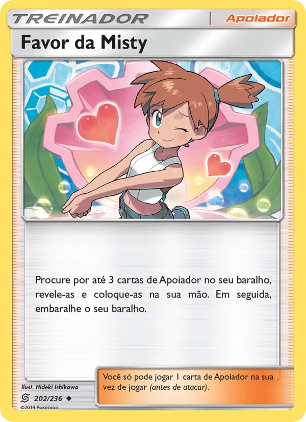 Carta Favor da Misty, número 202/236 da coleção Sintonia Mental