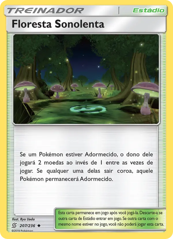 Carta Floresta Sonolenta, número 207/236 da coleção Sintonia Mental