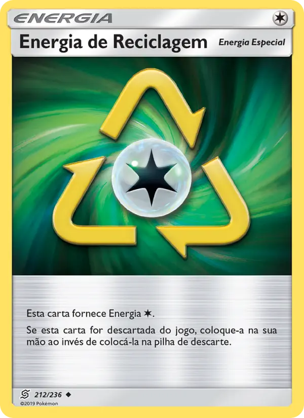 Carta Energia de Reciclagem, número 212/236 da coleção Sintonia Mental