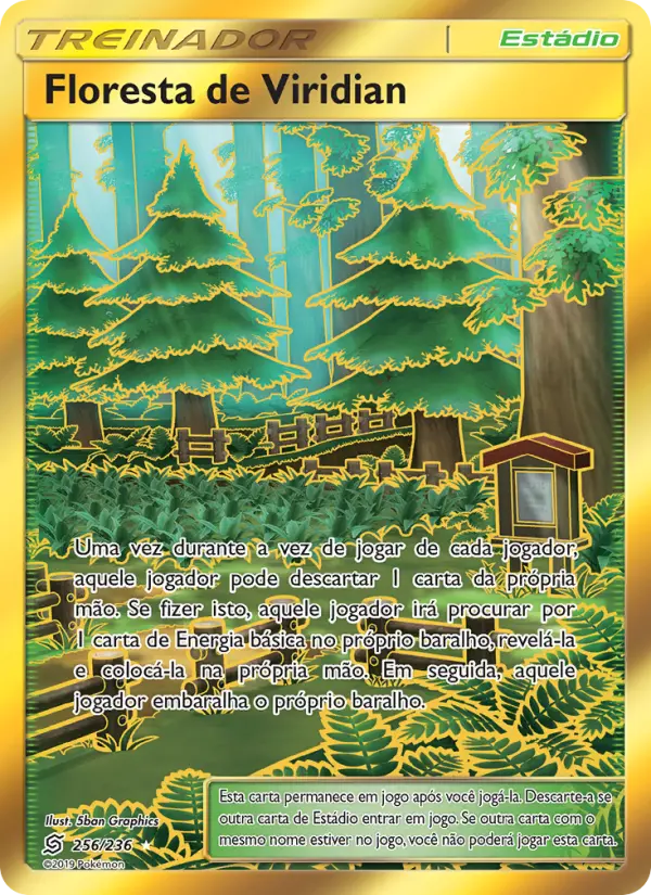 Carta Floresta de Viridian, número 256/236 da coleção Sintonia Mental