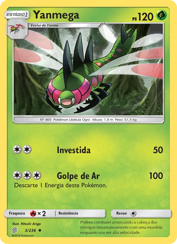 Carta Yanmega, número 3/236 da coleção Sintonia Mental