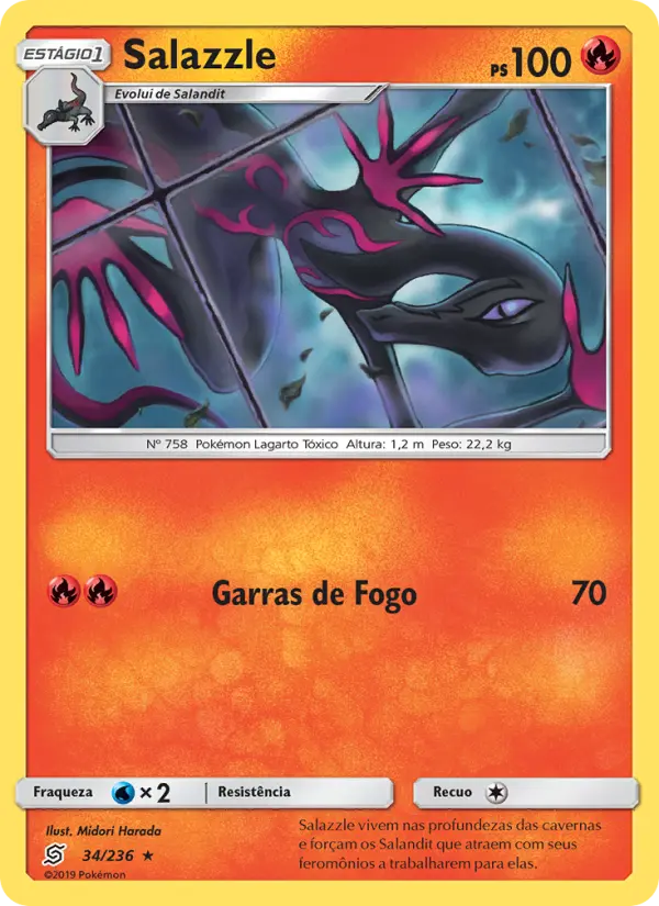 Carta Salazzle, número 34/236 da coleção Sintonia Mental 