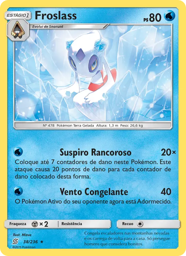 Carta Froslass, número 38/236 da coleção Sintonia Mental