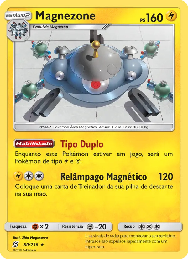 Carta Magnezone, número 60/236 da coleção Sintonia Mental