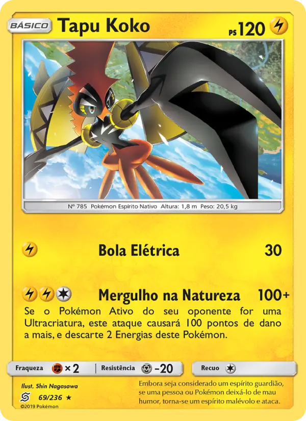 Carta Tapu Koko, número 69/236 da coleção Sintonia Mental
