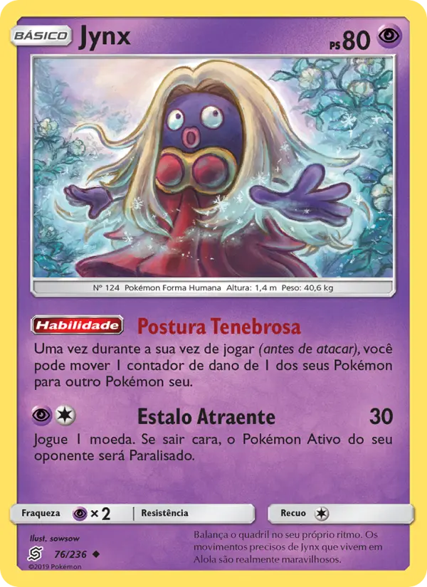 Carta Jynx, número 76/236 da coleção Sintonia Mental