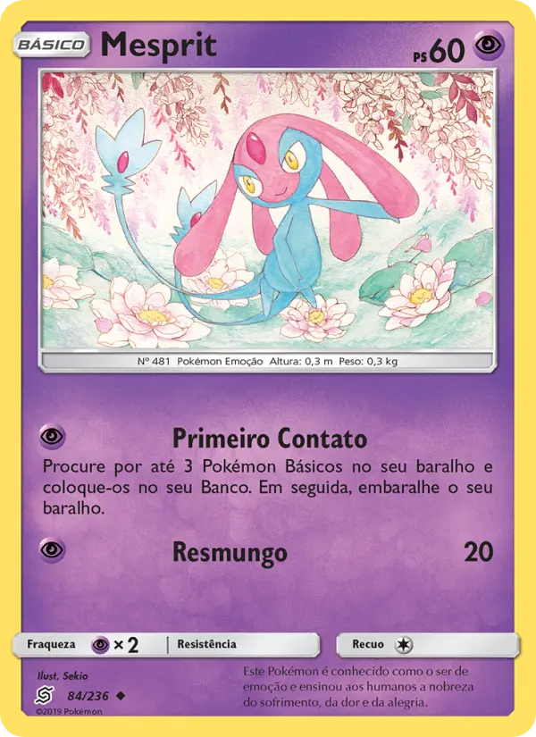 Carta Mesprit, número 84/236 da coleção Sintonia Mental