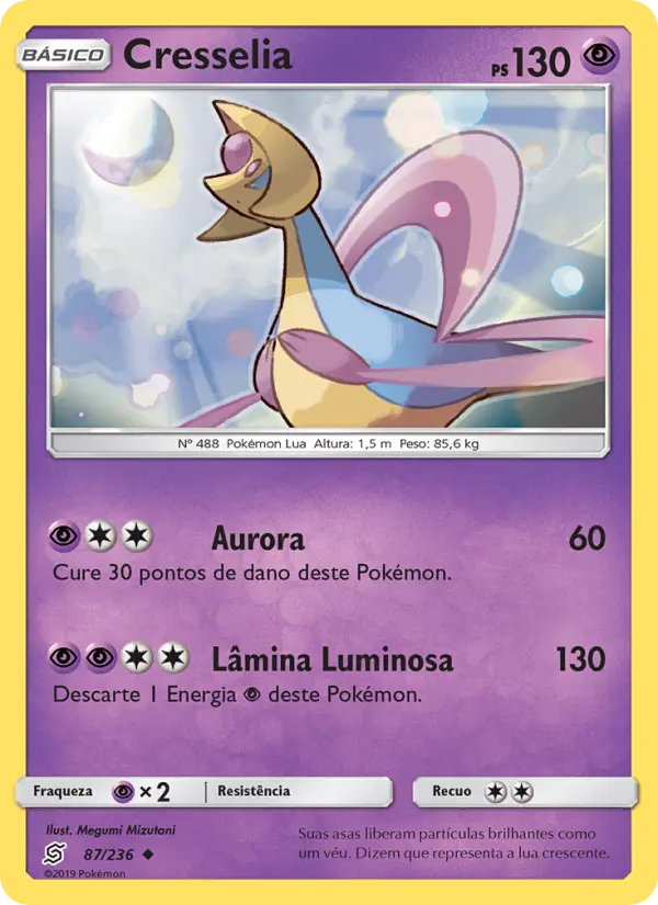 Carta Cresselia, número 87/236 da coleção Sintonia Mental