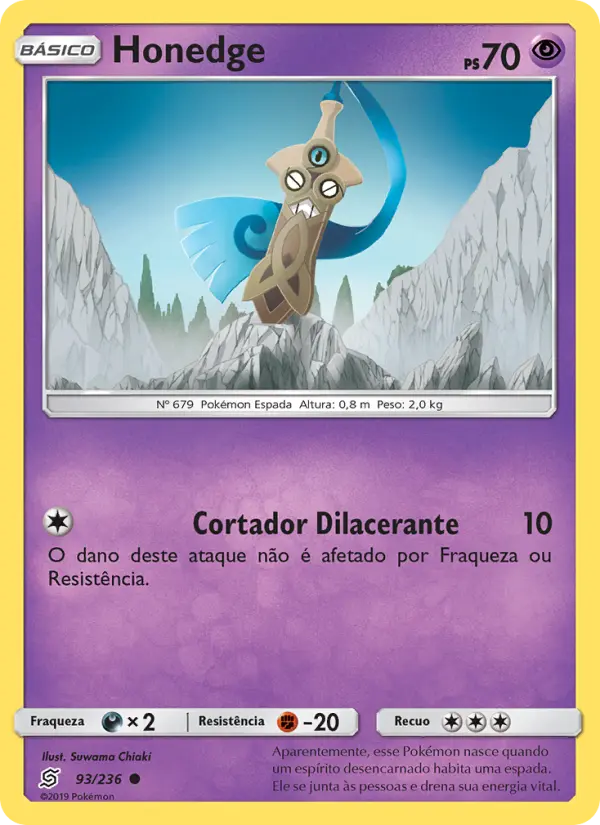 Carta Honedge, número 93/236 da coleção Sintonia Mental