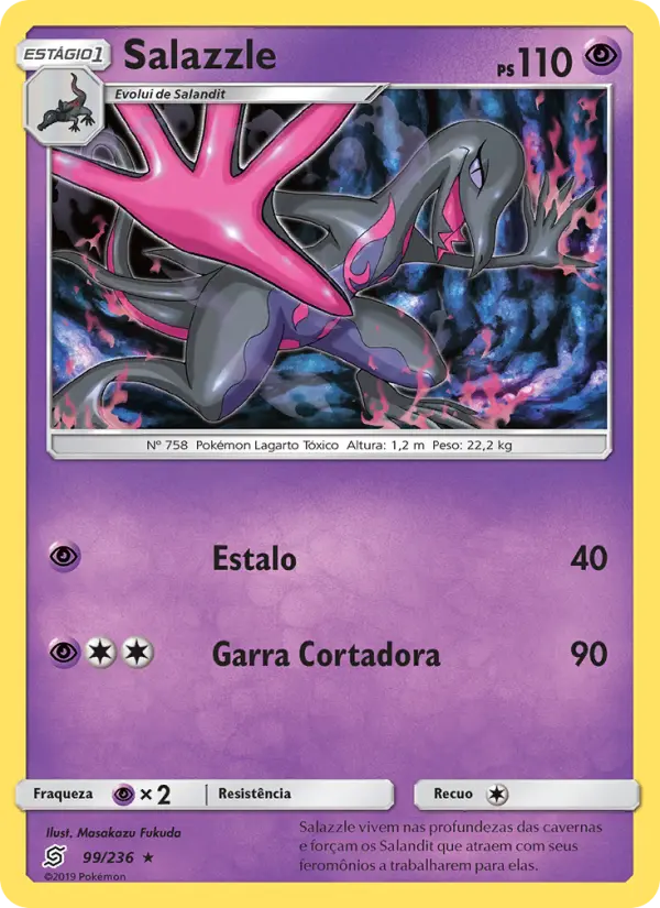 Carta Salazzle, número 99/236 da coleção Sintonia Mental 