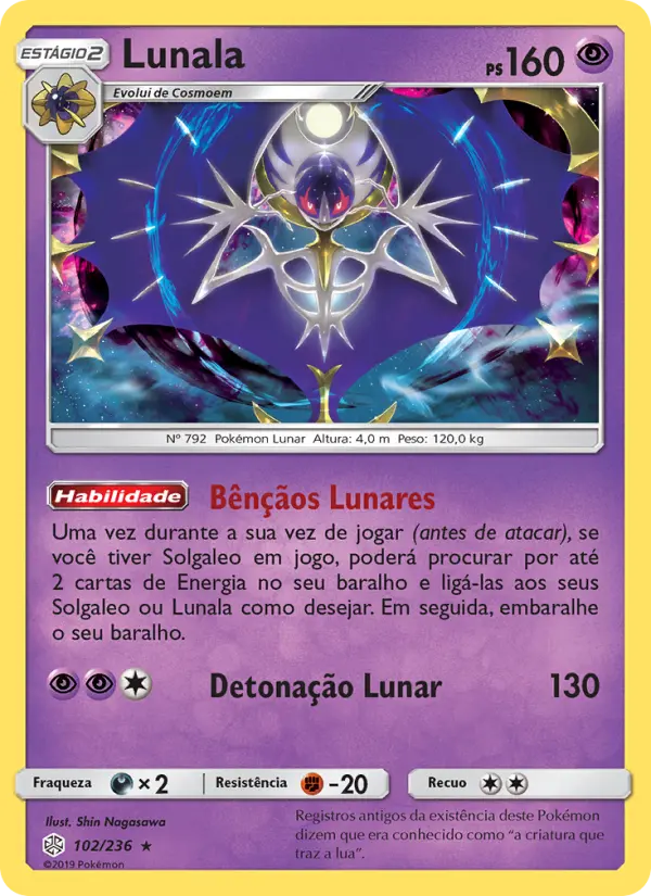 Carta Lunala, número 102/236 da coleção Eclipse Cósmico