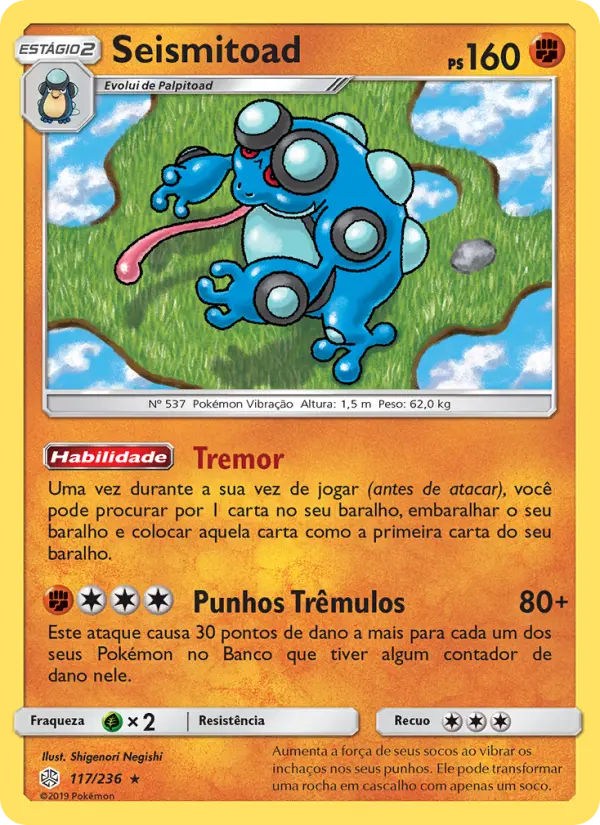 Carta Seismitoad, número 117/236 da coleção Eclipse Cósmico