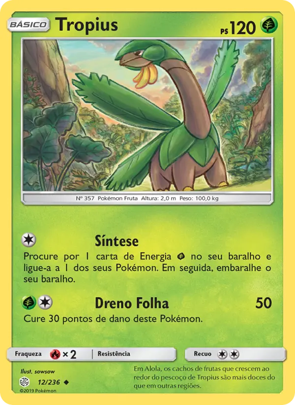 Carta Tropius, número 12/236 da coleção Eclipse Cósmico