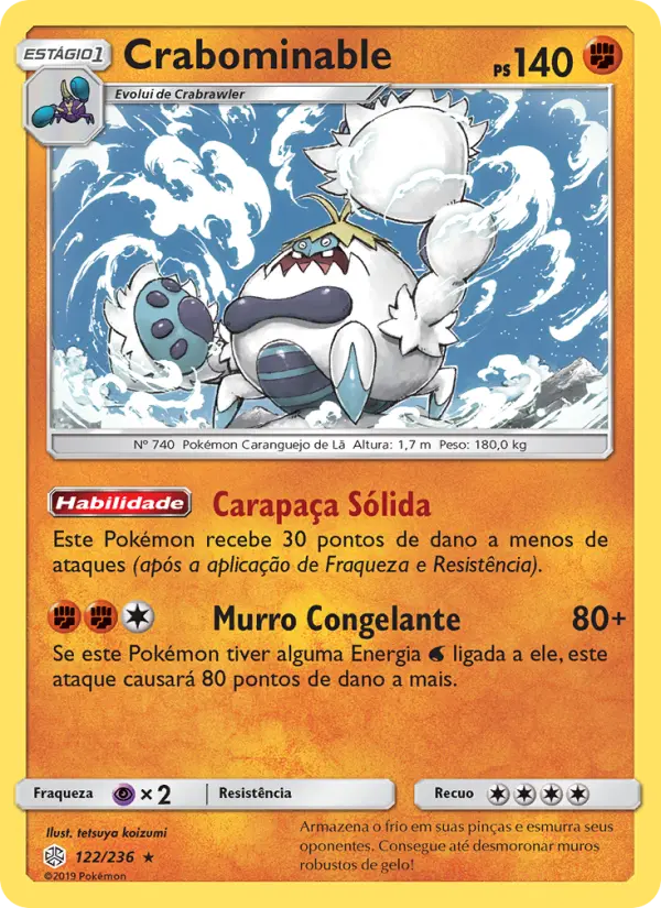 Carta Crabominable, número 122/236 da coleção Eclipse Cósmico