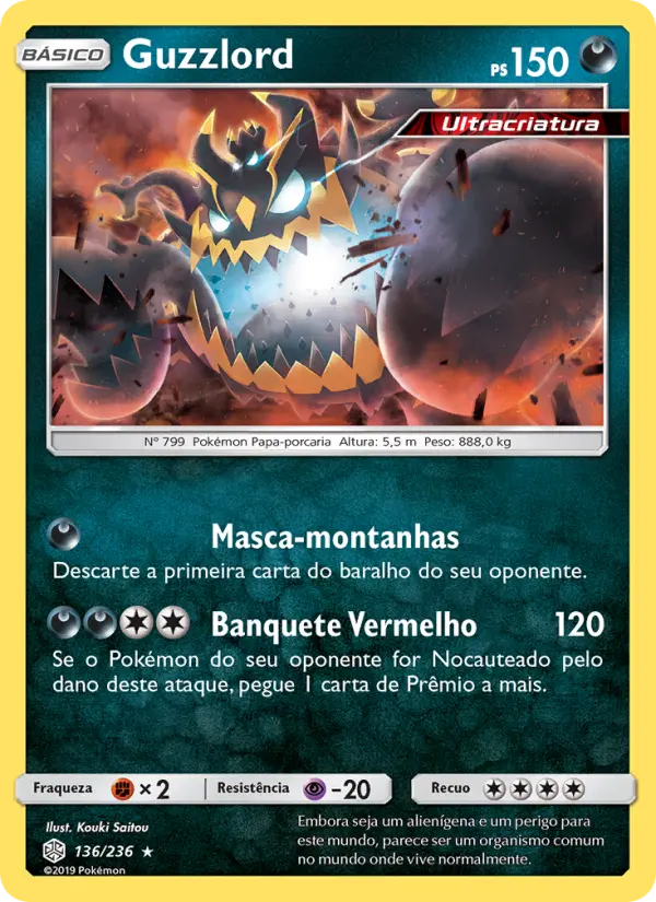 Carta Guzzlord, número 136/236 da coleção Eclipse Cósmico