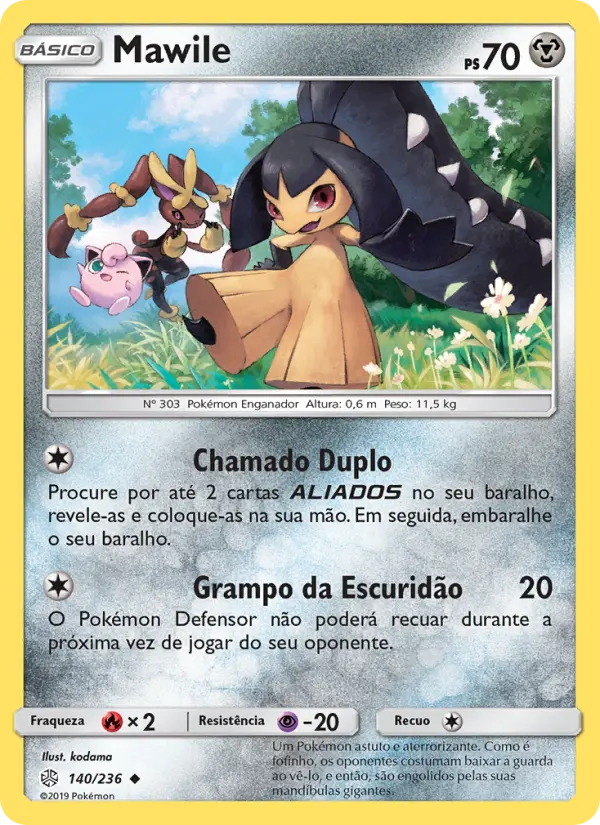 Carta Mawile, número 140/236 da coleção Eclipse Cósmico