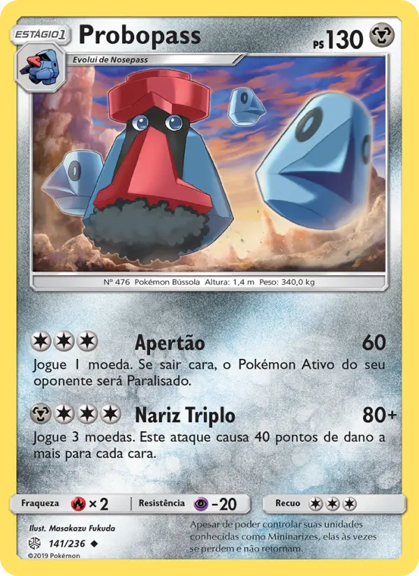 Carta Probopass, número 141/236 da coleção Eclipse Cósmico