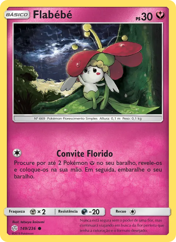 Carta Flabébé, número 149/236 da coleção Eclipse Cósmico