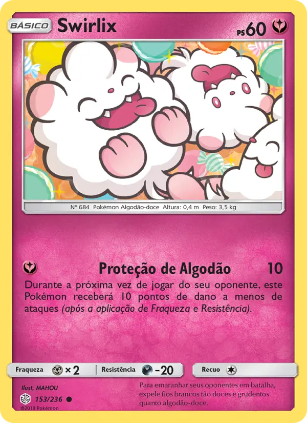 Carta Swirlix, número 153/236 da coleção Eclipse Cósmico