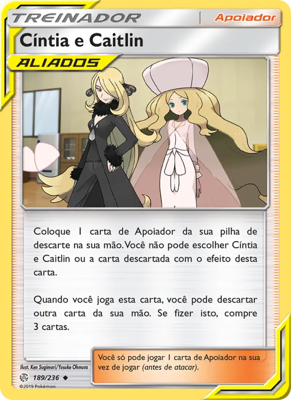 Carta Cíntia e Caitlin, número 189/236 da coleção Eclipse Cósmico