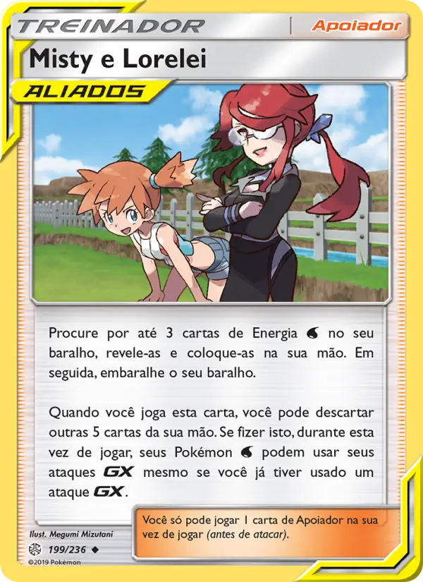Carta Misty e Lorelei, número 199/236 da coleção Eclipse Cósmico