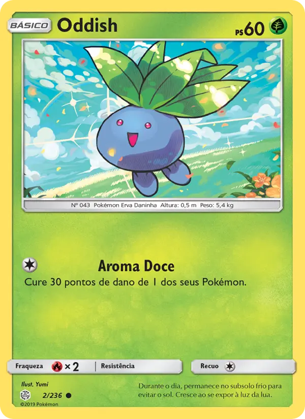 Carta Oddish, número 2/236 da coleção Eclipse Cósmico