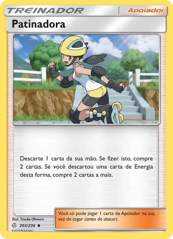 Carta Patinadora, número 203/236 da coleção Eclipse Cósmico