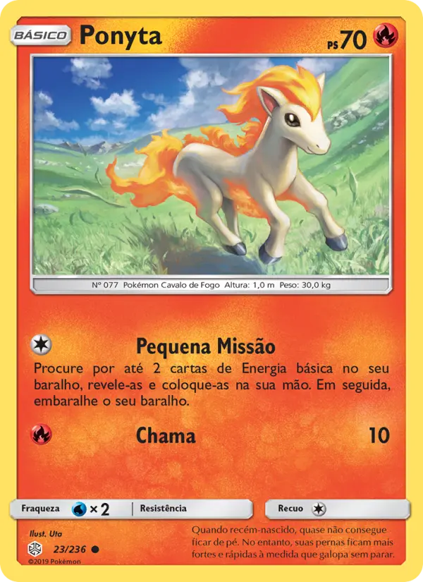 Carta Ponyta, número 23/236 da coleção Eclipse Cósmico