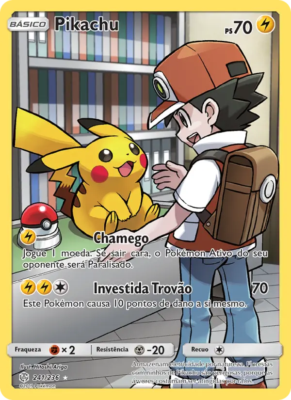 Carta Pikachu, número 241/236 da coleção Eclipse Cósmico