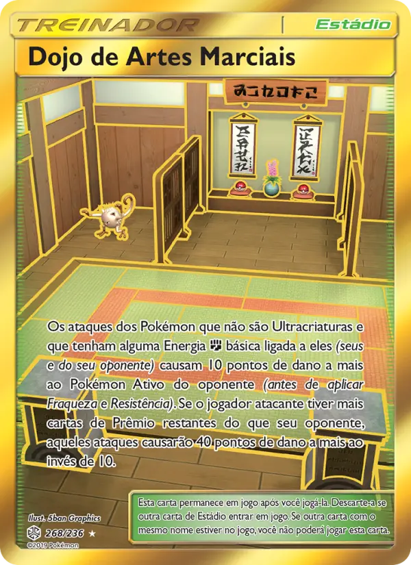Carta Dojo de Artes Marciais, número 268/236 da coleção Eclipse Cósmico