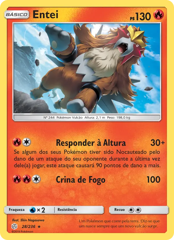 Carta Entei, número 28/236 da coleção Eclipse Cósmico