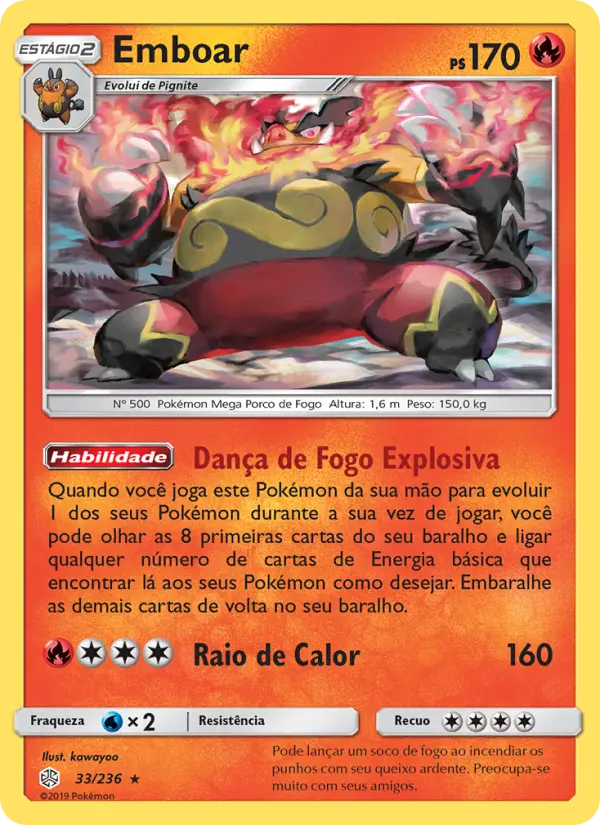 Carta Emboar, número 33/236 da coleção Eclipse Cósmico