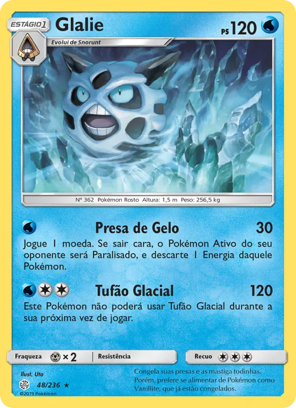 Carta Glalie, número 48/236 da coleção Eclipse Cósmico