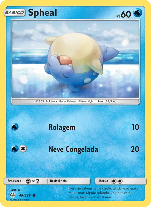Carta Spheal, número 49/236 da coleção Eclipse Cósmico