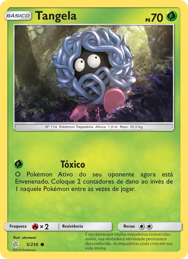 Carta Tangela, número 5/236 da coleção Eclipse Cósmico