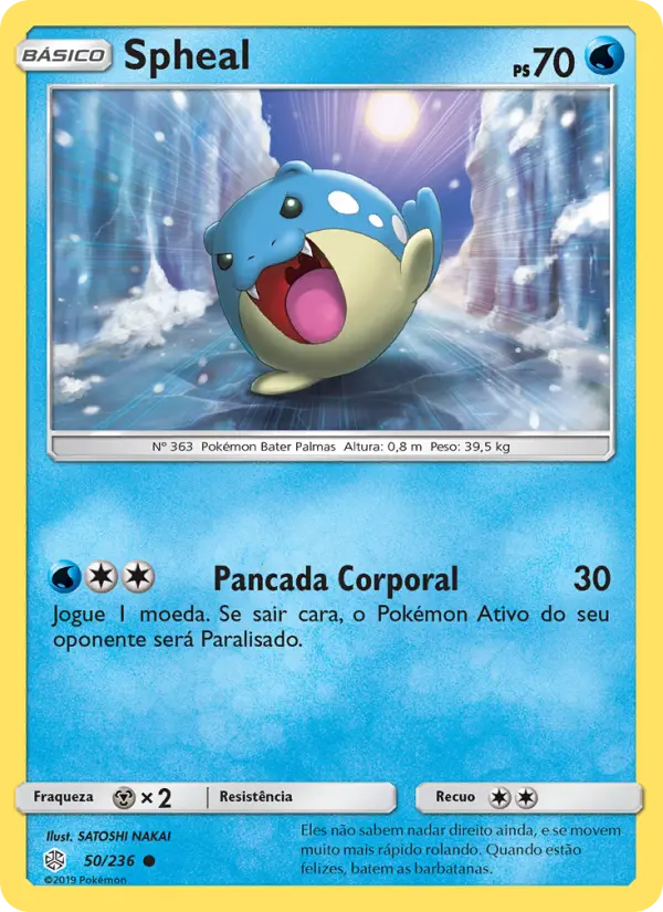 Carta Spheal, número 50/236 da coleção Eclipse Cósmico