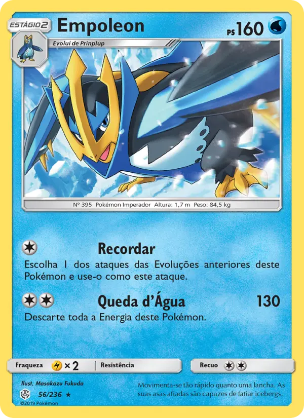Carta Empoleon, número 56/236 da coleção Eclipse Cósmico