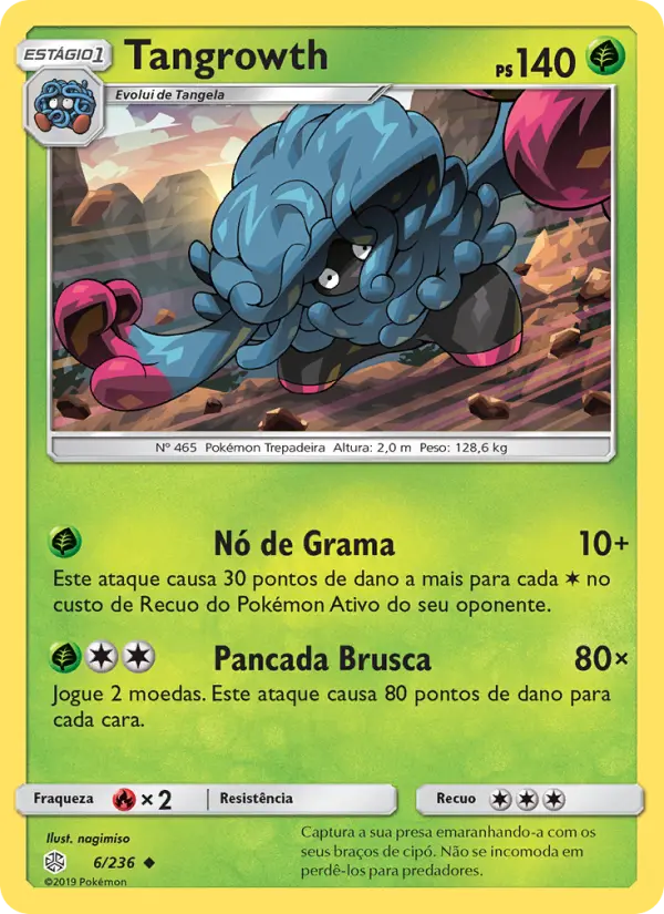 Carta Tangrowth, número 6/236 da coleção Eclipse Cósmico