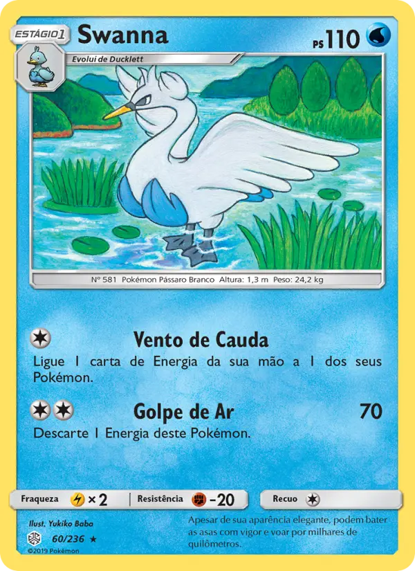 Carta Swanna, número 60/236 da coleção Eclipse Cósmico