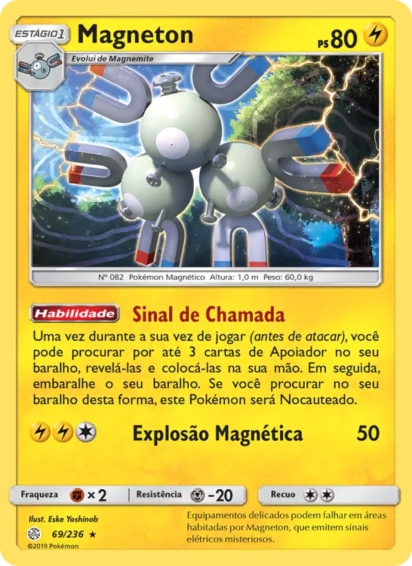 Carta Magneton, número 69/236 da coleção Eclipse Cósmico