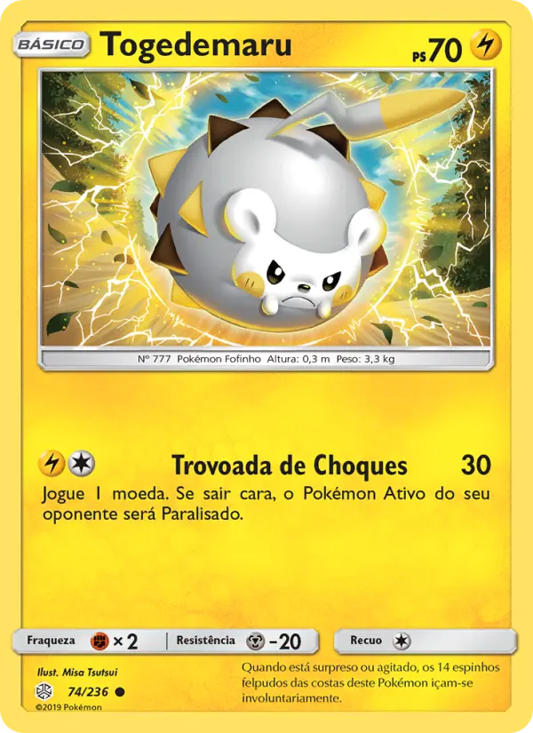 Carta Togedemaru, número 74/236 da coleção Eclipse Cósmico