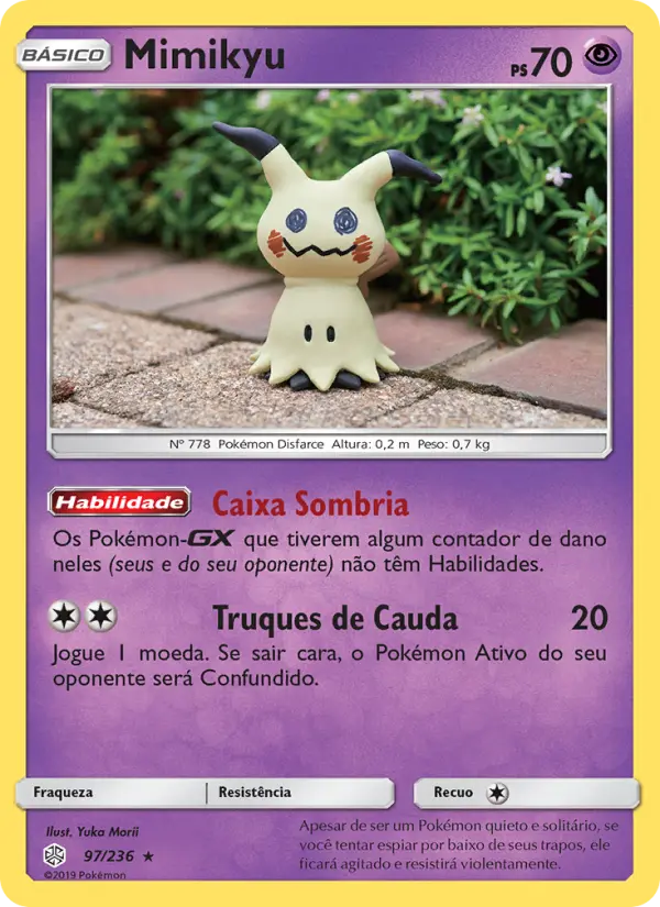 Carta Mimikyu, número 97/236 da coleção Eclipse Cósmico