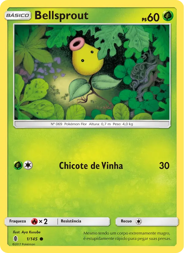 Carta Bellsprout, número 1/145 da coleção Guardiões Ascendentes