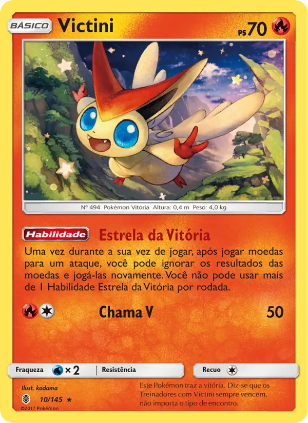 Carta Victini, número 10/145 da coleção Guardiões Ascendentes