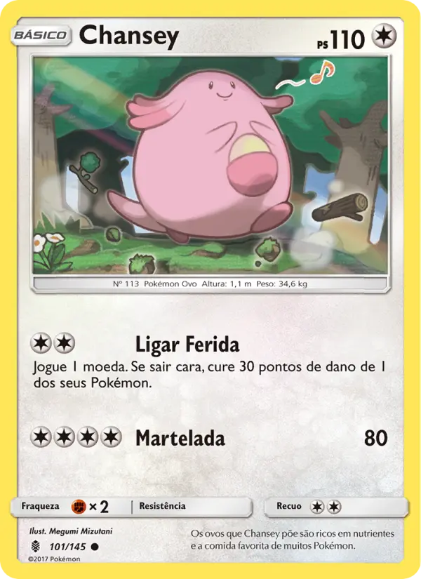 Carta Chansey, número 101/145 da coleção Guardiões Ascendentes