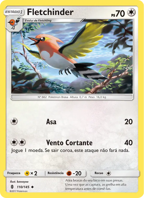 Carta Fletchinder, número 110/145 da coleção Guardiões Ascendentes