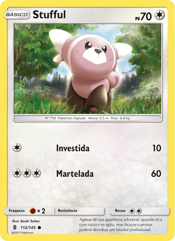 Carta Stufful, número 112/145 da coleção Guardiões Ascendentes