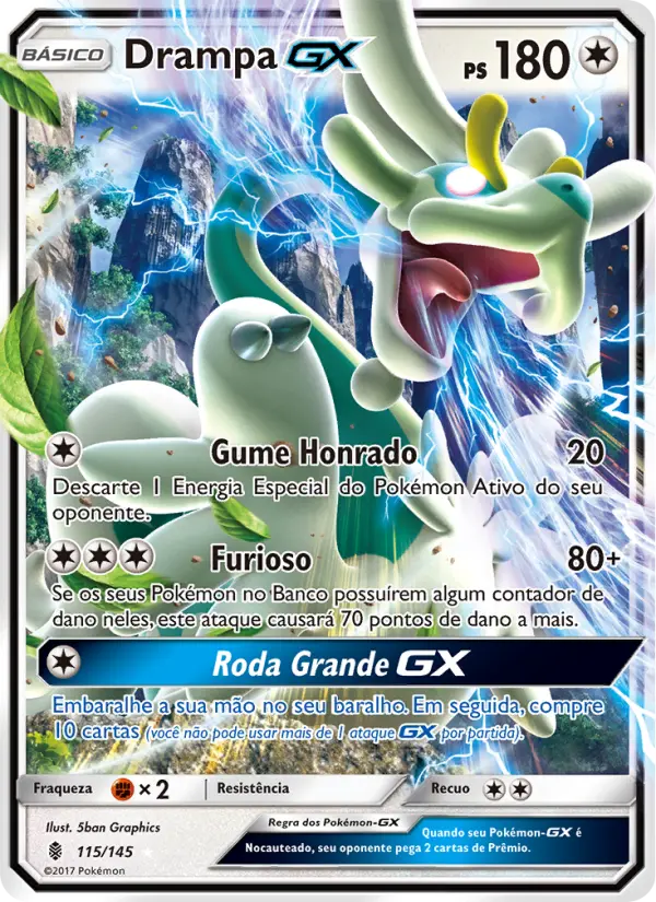 Carta Drampa GX, número 115/145 da coleção Guardiões Ascendentes
