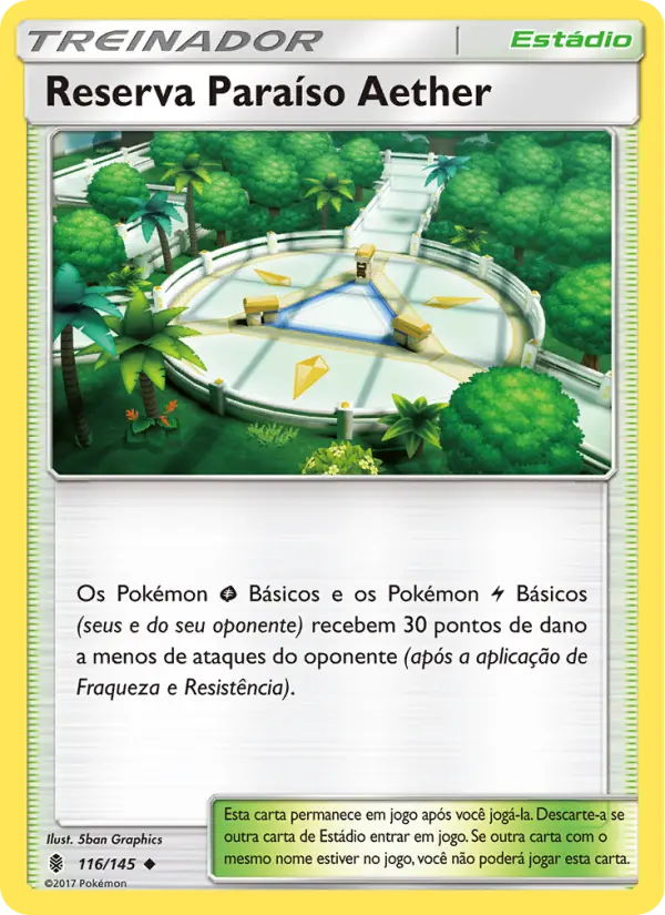 Carta Reserva Paraíso Aether, número 116/145 da coleção Guardiões Ascendentes